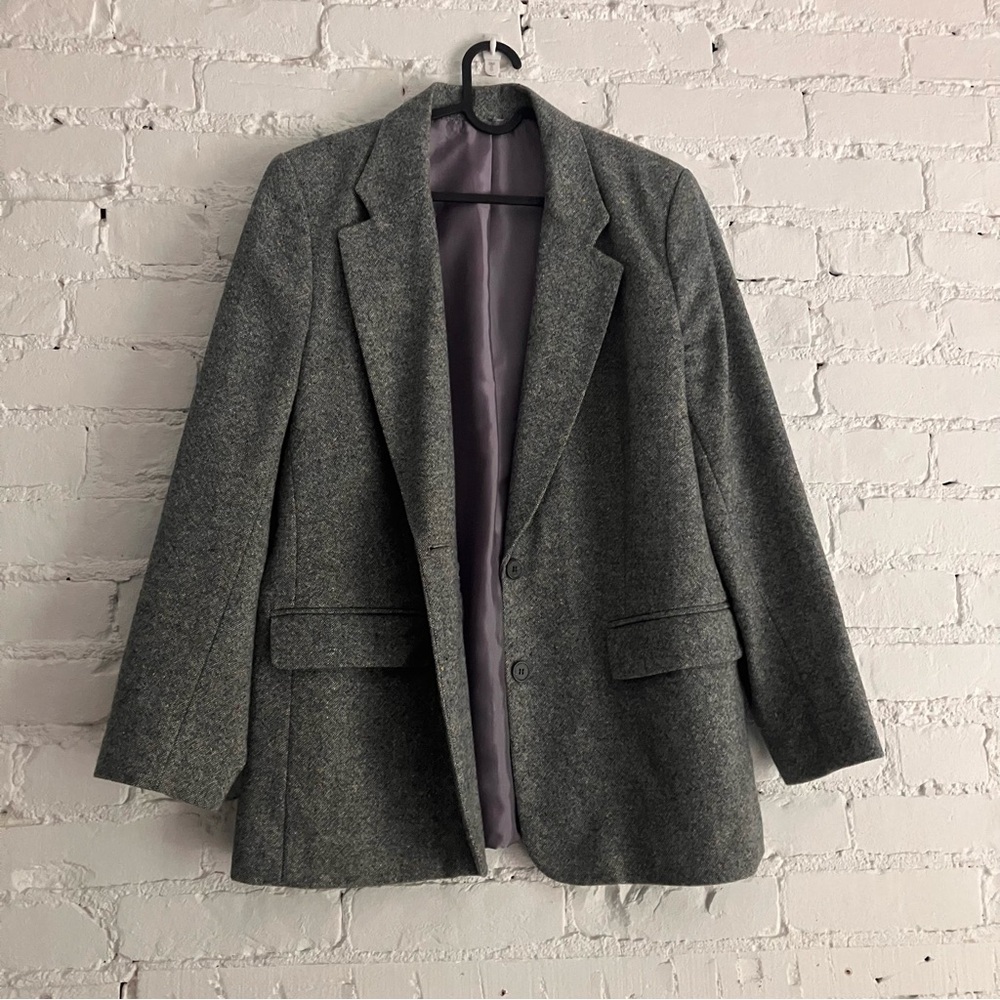 Gray Women's Wool Blazer